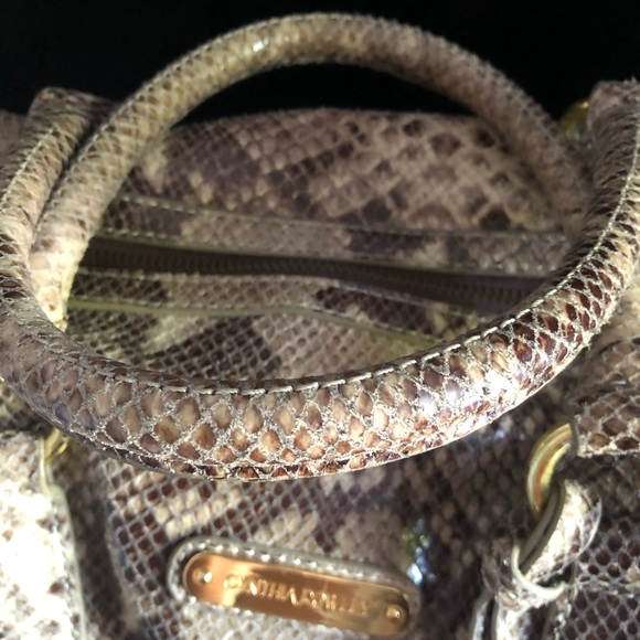 Cynthia Rowley Snakeskin Leather Satchel - Picture 9 of 15